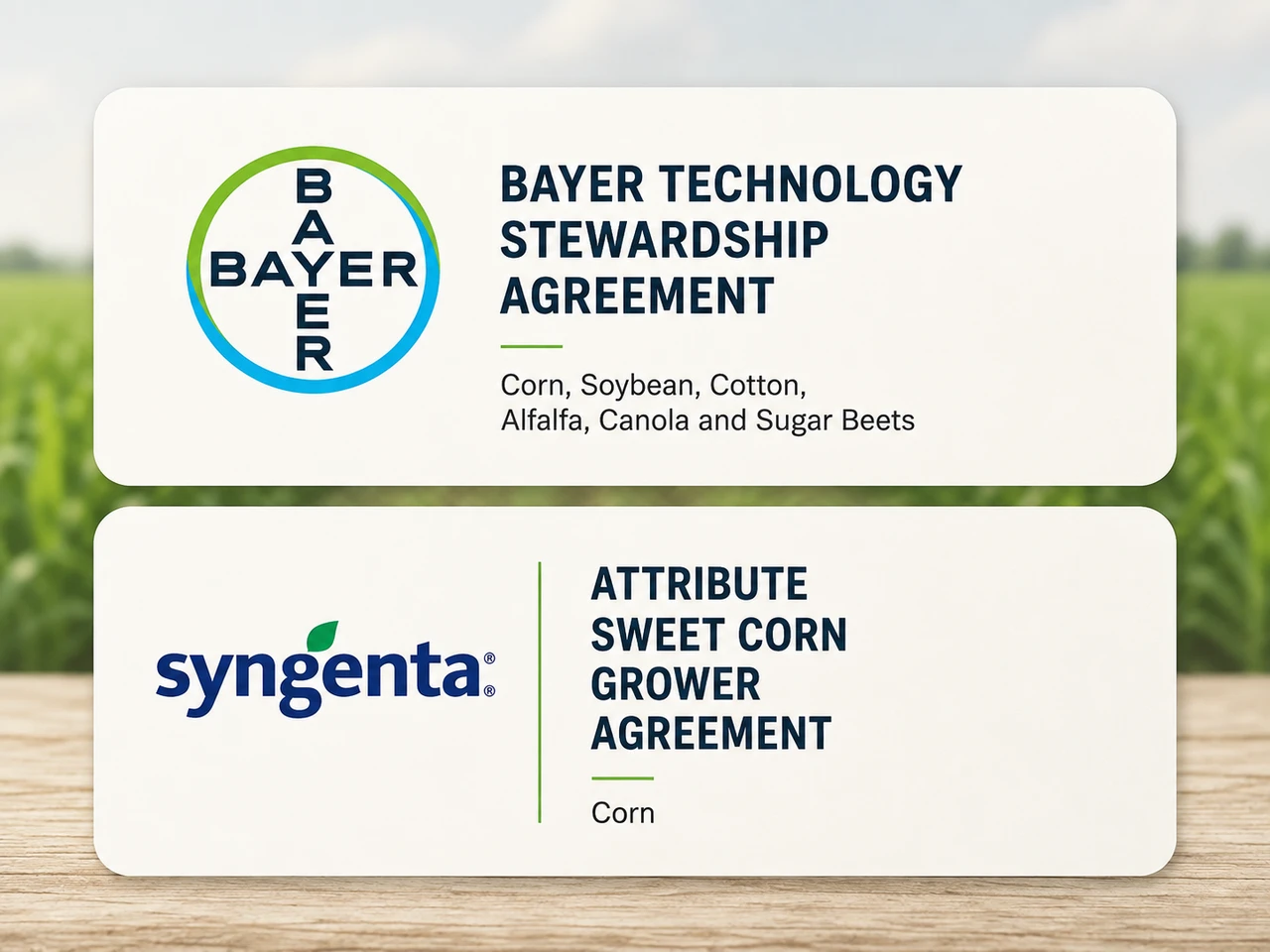 Sweet Corn Stewardship Agreements
