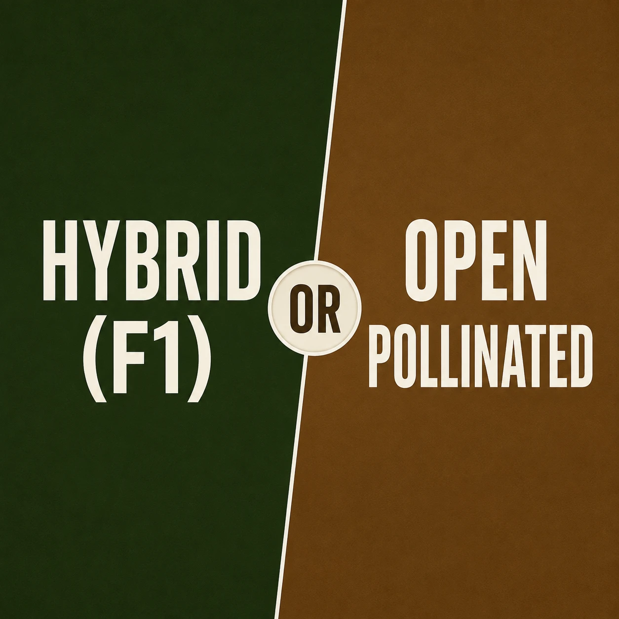 Hybrid Vs. Open Pollinated/Heirloom