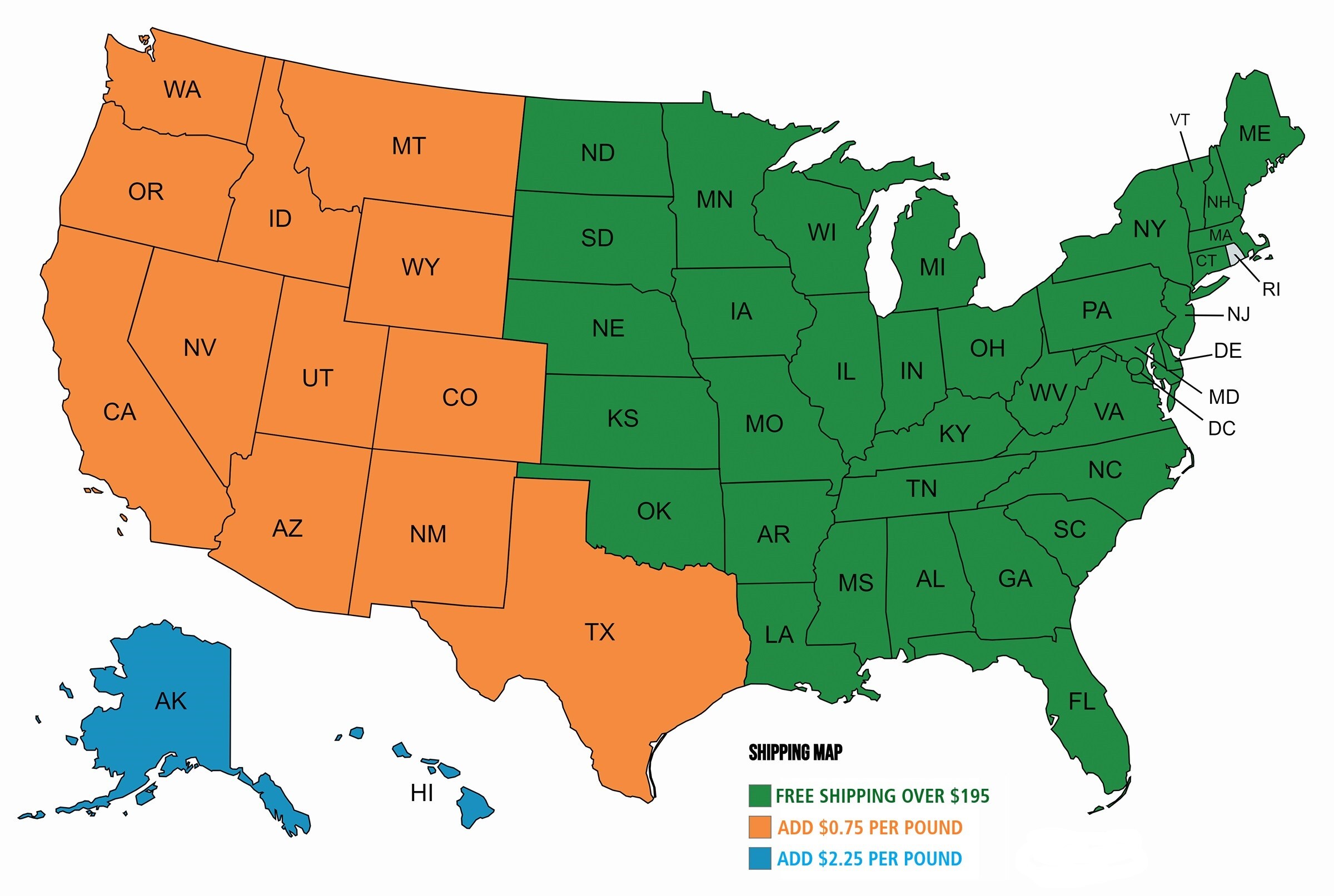 2025 Shipping Map