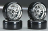 INTC23244 Integy Type V Complete Wheel/Tire Set Drift Racing