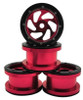 DTCW22003A Hobby Details 2.2'' Aluminum Beadlock Crawler Wheels 4pcs - Shadow - Red