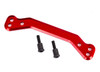 TRA9546R TRAXXAS Sledge Draglink, steering, 6061-T6 aluminum (red-anodized)/ 3x14mm SS (2)