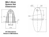 INDSPNUTM8X1.25B INNOV8TIVE DESIGNS Spinner Nut for Threaded M8 x 1.25mm Shaft - Black Anodized