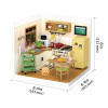 ROEDW008 ROBOTIME Rolife Happy Meals Kitchen DIY Plastice Miniature House