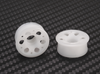PNRMR2086F25 PN RACING Mini-Z 2WD Machine Cut 6 Spoke Delrin 8.5x19mm Flanged Wheel F2.5 - White