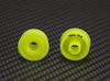 PNRMR2089F25-19 PN RACING Mini-Z 2WD Machine Delrin Cut Yellow Formula 8.5x19mm Flanged Wheel F2.5