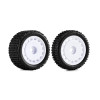 INJMBT01WH INJORA Pre-Mounted Pin Buggy Tires & Wheels for 1/24 Losi Micro-B - White