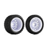 INJMBT01WH INJORA Pre-Mounted Pin Buggy Tires & Wheels for 1/24 Losi Micro-B - White