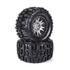 PRO1015114 PRO-LINE Limited Edition Trencher Pro-Loc Front/Rear Mounted 24mm Gray/Black Impulse (2): X-Maxx