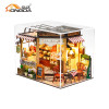 HODM2422Z HONGDA DIY Julia Bakery Wooden Dollhouse Kit with Dust Cover