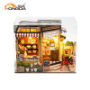 HODM2422Z HONGDA DIY Julia Bakery Wooden Dollhouse Kit with Dust Cover