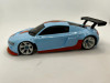 SHRCSH0510 SILVER HORSE Mini-Z Audi R8 98mm Body - Gulf Livery