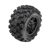 PRO1030110 PRO-LINE Badlands Front/Rear Tires Mounted 12mm Black Split Six (2): Arrma Mini Kraton