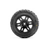 PRO1034610 PRO-LINE Jaeger Front/Rear MT Tires Mounted 12mm Black Split Six (2): Arrma Mini Kraton