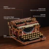 ROELK703C ROBOTIME ROKR Mechanical typewriter Wooden 3D Puzzle (Magic Version)