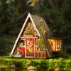 ROEDG181 ROBOTIME Rolife A-Frame Cabin DIY Miniature House