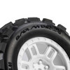 PRO1030113 PRO-LINE Racing 1/16 Badlands MX Front/Rear MT Tires Mounted 12mm White Split Six (2): Arrma Mini Kraton