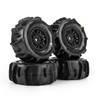 PRO1030911 PRO-LINE Racing 1/16 Dumont Front/Rear Paddle Tires Mounted 12mm Black Split Six (4): Arrma Mojave GROM