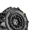 PRO1030911 PRO-LINE Racing 1/16 Dumont Front/Rear Paddle Tires Mounted 12mm Black Split Six (4): Arrma Mojave GROM