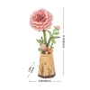 ROETW131 ROTOTIME Rowood Pink Dahlia DIY Wooden Flower 3D Puzzle