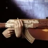 ROELQ901 ROBOTIME ROKR AK-47 Assault Rifle Toy Gun 3D Wooden Puzzle
