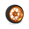 SPM-1079 SPEKTRUM Aluminum Wide Wheel, Spoke - Orange