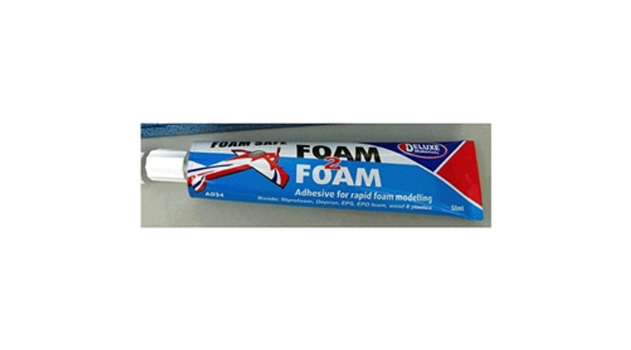 DELUXE MATERIALS Foam 2 Foam, Foam Safe Glue, 50ml: EPO, EPS, Wood, DLMAD34