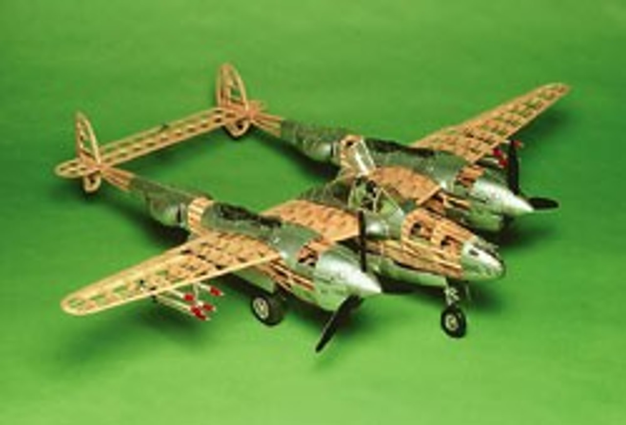 GUI2001 Guillows Lockheed P-38 Lightning Model Kit - Graves RC Hobbies