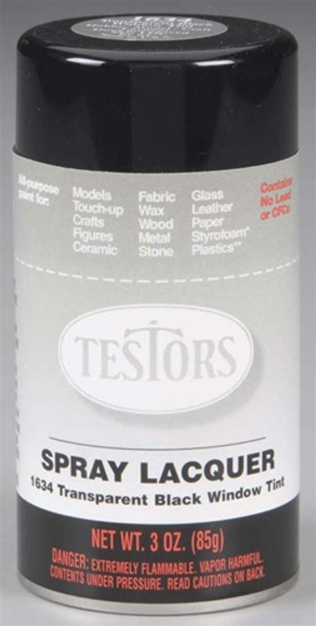 TES1634T Testors Spray Custom Transparent Black Window Tint 3 oz - Graves  RC Hobbies
