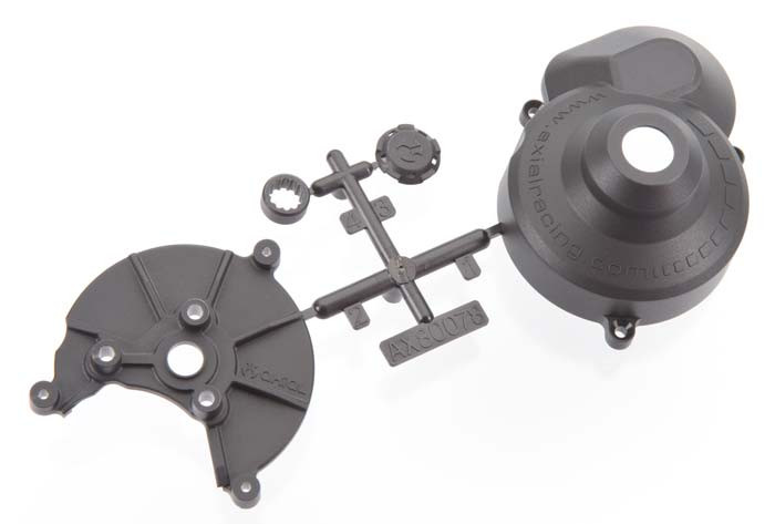 GPM Parte In Alluminio Per Axial SMT10 Grave Digger - Coperchio Trasmissione Verde (AX90055)