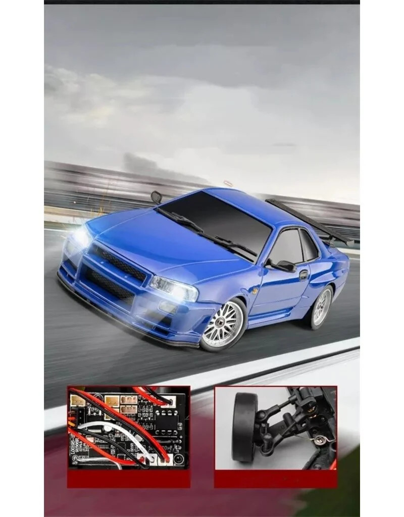 IMXLD01899BE IMEX 1/18 RWD Drift Car Skyline GT-R R34 RTR - Blue