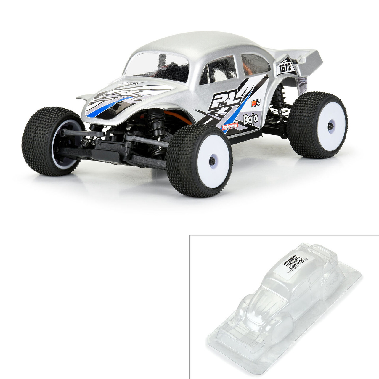 PRO370300 PRO-LINE 1/28 VW Baja Bug Clear Body: Micro-T - Graves