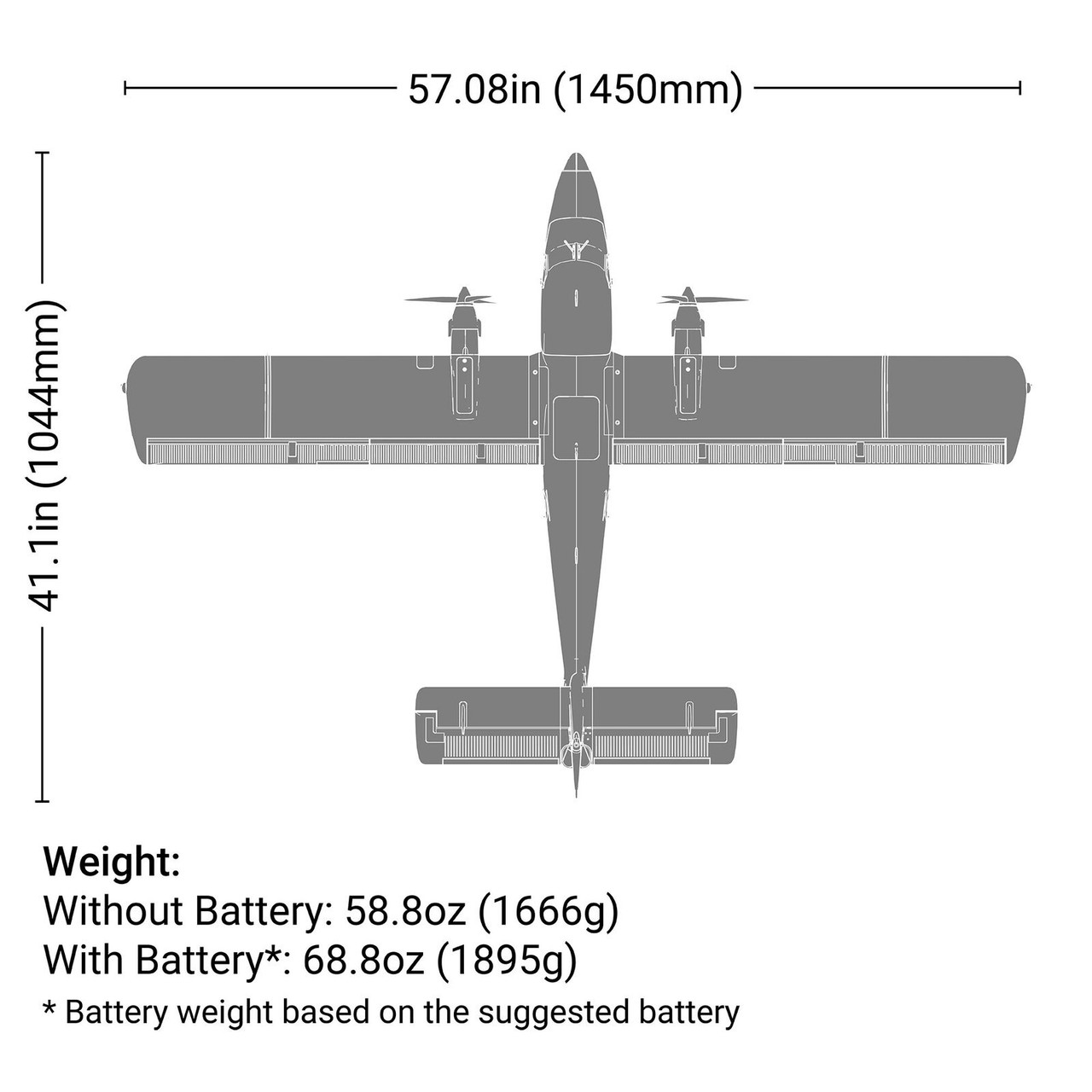 EFL32050CF E-FLITE DHC-6 Twin Otter 1.4m BNF Basic with AS3X+ and