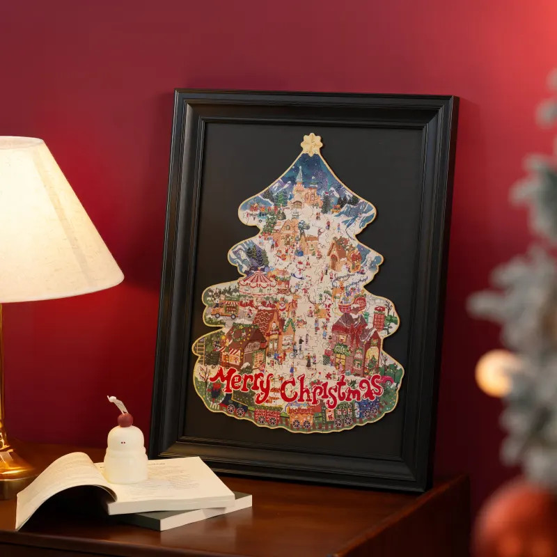 ROETA007 ROBOTIME Rowood Christmas Town Wooden Jigsaw Puzzle
