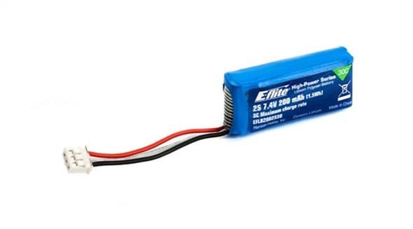 EFLB2002S30 E-flite 200mAh 2S 7.4V 30C Li-Po Battery