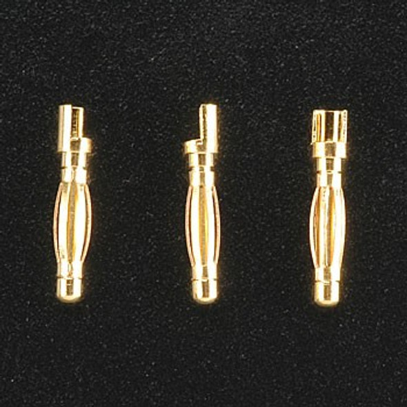 GPMM3110 Great Planes Gold Plate Bullet Connector Male 2mm (3)