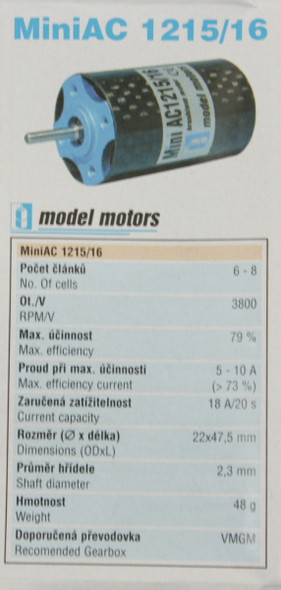 HLIPM516 HOBBY LOBBY MINI AC 1215/16 BRUSHLESS MOTOR