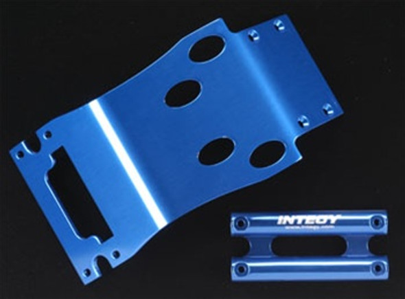 INTT7113B Integy Rear Skid Plate w/Bumper Mount Blue MGT