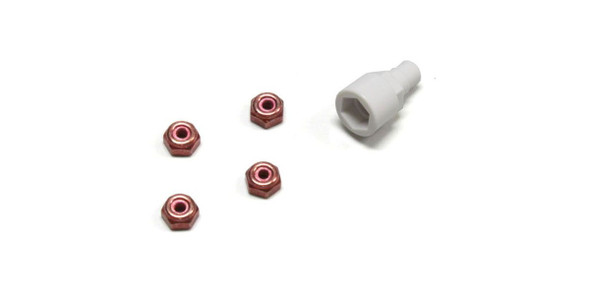 KYOMZW13R KYOMZW13R KYOSHO RED WHEEL NUTS MINI Z