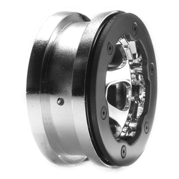 LOSA7020 LOSI 2.2 Beadlock Wheels, Chrome with Rings: CCR