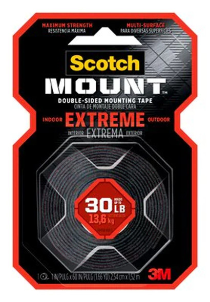 MMM4011 3M Scotch 4011 Exterior Mounting Tape, 1 in x 60 in