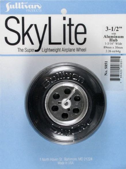 SUL851 Sullivan SkyLite Wheel w/Aluminum Hub 3-1/2" (1)