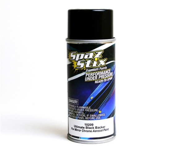 SZX10209 Spaz Stix Ultimate Black Backer For Mirror Chrome Aerosol Paint 3.5Oz