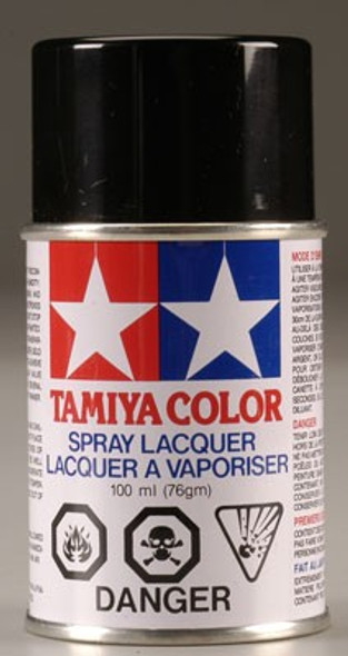 TAM86005 Tamiya PS-5 Polycarbonate Spray Black 3 oz