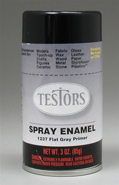 TES1237 Testors Spray Primer Semi-Gloss 3 oz