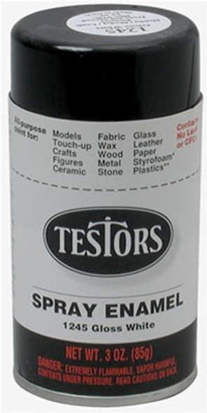 TES1245 Testors Spray White 3 oz