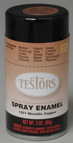 TES1251 Testors Spray Copper 3 oz