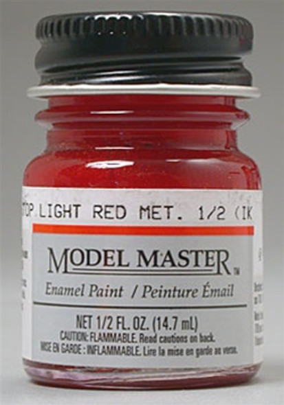 TES2724 Testors Stop Light Red Metallic 1/2 oz
