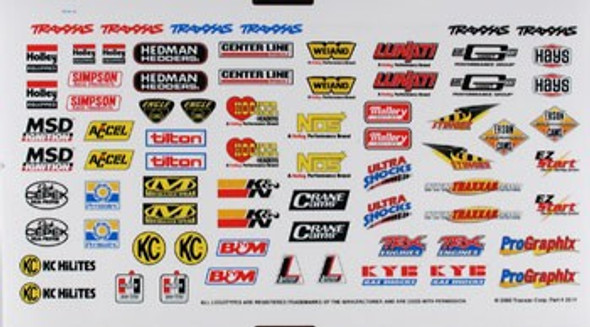 TRA2514 Traxxas Sponsor Decal Sheet