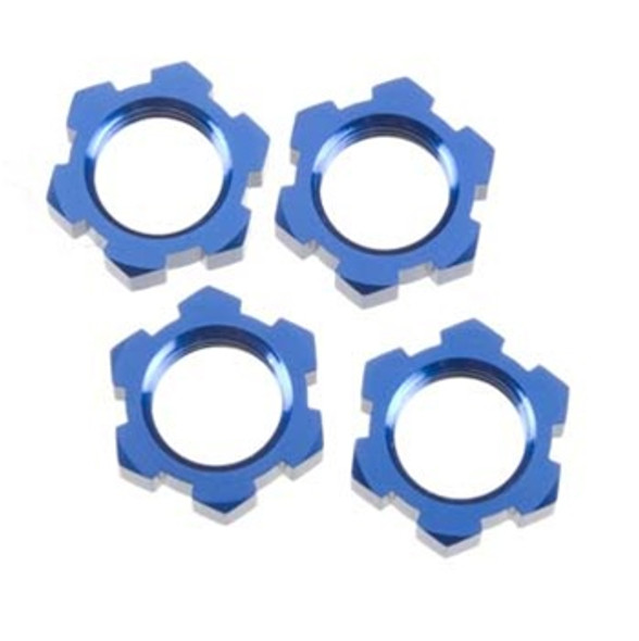 TRA5353 TRAXXAS Wheel Nuts Splined 17mm Blue-Anodized (4)